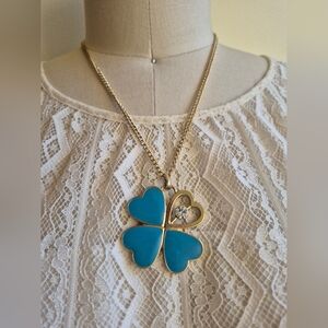 Isis Creative Goldtone Clover Pendant Necklace